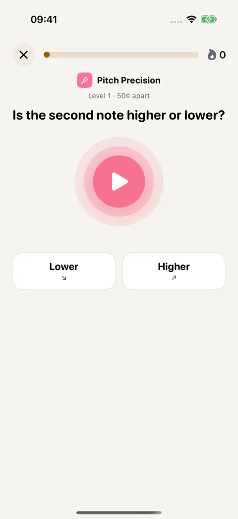 Pitch precision: Hear a small difference in tuning.
