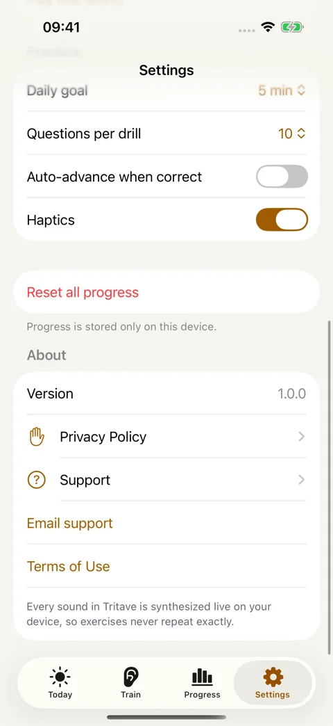 Help is close at hand: Practice preferences, privacy, support, and terms.